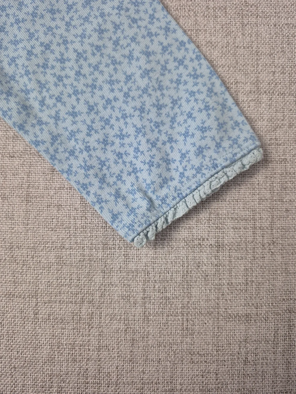 Vintage 2001 Gymboree Girls Size 4 Medium Blue Floral Ditsy Long Sleeve Top Y2K